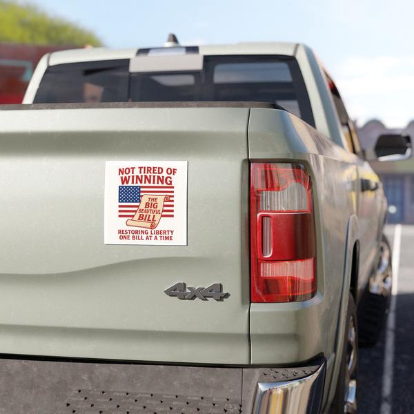 Patriotic Car Magnets - Not Tired of Winning, Restoring Liberty, USA Flag Design, Great for Political Events, Car Gifts, Home Decor, [...]