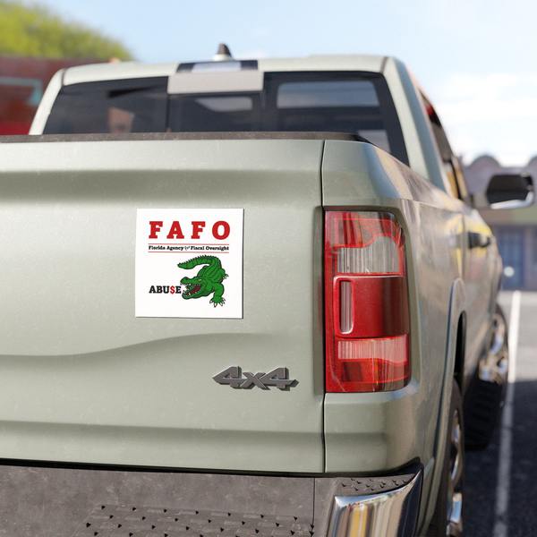 FAFO Car Magnets, Funny Auto Decals, Florida Humor, Unique Gifts for Car Enthusiasts, Car Accessories