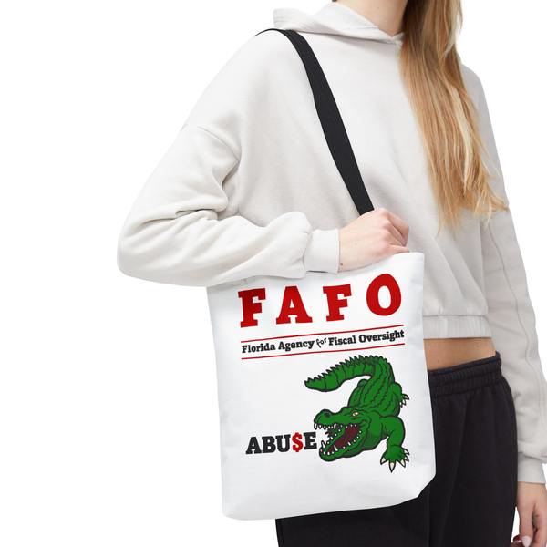 FAFO All-Over Print Tote Bag | Funny Florida Agency Oversight Bag | Trendy Eco-Friendly Tote | Gift for Students | Beach, Shopping, [...]